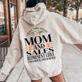 I Have Two Titles Mom And Sales Representative Mother's Day Women Oversized Hoodie Back Print Sand