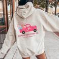 Valentine Labor And Delivery Nurse Squad Cupid's Delivery Co Women Oversized Hoodie Back Print Sand
