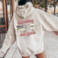 Valentines Day Nurse Crushing On You Peds Picu Rn Aid Rn Women Oversized Hoodie Back Print Sand