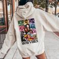 Vintage 90’S Mom Vibes Mom Life Mother's Day Women Oversized Hoodie Back Print Sand