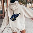 West Virginia Nurse And Medical Wv Women Oversized Hoodie Back Print Sand