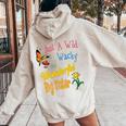 Wonderful Big Sister Best Big Sister Ever Floral Women Oversized Hoodie Back Print Sand