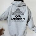 0 Mexican 100 Drunk Cinco De Mayo De Drinko Women Oversized Hoodie Back Print Sport Grey