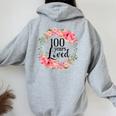 100Th Birthday 100 Years Old Loved Awesome Since 1921 Women Oversized Hoodie Back Print Sport Grey