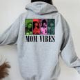 90’S Mom Vibes Vintage Retro Mom Life Mother Day Women Oversized Hoodie Back Print Sport Grey