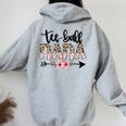 Ball Nana Mom Leopard Ball Mom Mother's Day Women Oversized Hoodie Back Print Sport Grey