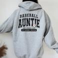 Baseball Auntie Matching Aunt Loud Proud Family Player Game Women Oversized Hoodie Back Print Sport Grey
