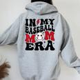 In My Baseball Mom Era Baseball Mama Women Women Oversized Hoodie Back Print Sport Grey