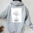 Cassette Tape Vintage Blueprint Classic Fashion Women Women Oversized Hoodie Back Print Sport Grey