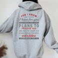 Christian Jeremiah 29 11 Hope Faith Future Bible Verse Quote Women Oversized Hoodie Back Print Sport Grey