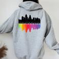 Cincinnati Ohio Lgbtq Gay Pride Rainbow For Women Women Oversized Hoodie Back Print Sport Grey