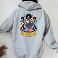 Disco Queen 70'S Retro Vintage Disco Women Oversized Hoodie Back Print Sport Grey