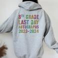 Diy Eighth Grade Autographs 2024 Last Day Signature Women Oversized Hoodie Back Print Sport Grey