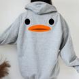 Duckie Duckling Ducky Rubber Duck Rubber Duck Yellow Women Oversized Hoodie Back Print Sport Grey