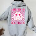 Eleven Is A Vibe Birthday 11 Year Old Girls 11Th Birthday Women Oversized Hoodie Back Print Sport Grey