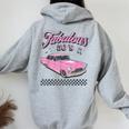 Fabulous Fifties Rock And Roll 50S Vintage Classic 1950S Car Women Oversized Hoodie Back Print Sport Grey