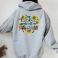 My Favorite People Call Me Mawmaw Mother's Day Women Oversized Hoodie Back Print Sport Grey