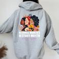 Feminist National History Month 2024 We Rise Together Women Oversized Hoodie Back Print Sport Grey