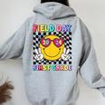 Field Day 2024 First Grade Fun Day Sunglasses Field Trip Women Oversized Hoodie Back Print Sport Grey