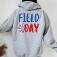 Field Day Red White And Blue Student Teacher Women Oversized Hoodie Back Print Sport Grey