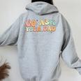 Groovy This Father's Day With Vintage Go Ask Your Dad Women Oversized Hoodie Back Print Sport Grey