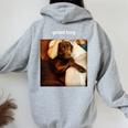 Good Boy Labrador Golden Retriever Dog Saying Lab Women Oversized Hoodie Back Print Sport Grey