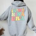 Groovy In My Nina Era Nina Retro Women Oversized Hoodie Back Print Sport Grey