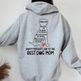 Happy Mother's Day To The Best Dog Mom Dog Lover Women Oversized Hoodie Back Print Sport Grey