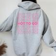 Hot To Go Women Women Oversized Hoodie Back Print Sport Grey