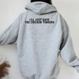 I'll Just Have The Chicken Tenders Chicken Quote Women Oversized Hoodie Back Print Sport Grey