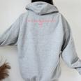 I'm Literally Just A Girl Cute Coquettte Bow Girl Women Oversized Hoodie Back Print Sport Grey