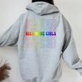 Kiss More Girls Gay Lesbian Pride Lgbt Lovers Feminist Women Oversized Hoodie Back Print Sport Grey