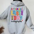 Last Day Autographs 1St Grade Teachers Students 2023-2024 Women Oversized Hoodie Back Print Sport Grey