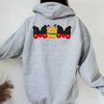 Mom And Dad Birthday Girl Mouse Family Matching Women Oversized Hoodie Back Print Sport Grey
