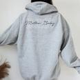 Mother Baby Nurse Postpartum Rn Nursing School Grad Women Oversized Hoodie Back Print Sport Grey