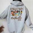 Nashville Girls Trip 2024 Weekend Vacation Matching Women Oversized Hoodie Back Print Sport Grey
