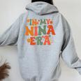 In My Nina Era Mother's Day Women Oversized Hoodie Back Print Sport Grey