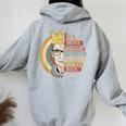 Quote Girl With Book Women Women Oversized Hoodie Back Print Sport Grey