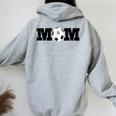 Soccer Mom California Travel Team Women Oversized Hoodie Back Print Sport Grey