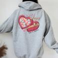 Special Delivery Labor And Delivery Nurse Valentine's Day Women Oversized Hoodie Back Print Sport Grey