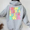 In My Summer Break Era Last Day Of School Teacher Summer Women Oversized Hoodie Back Print Sport Grey