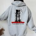 Talk Derby To Me Derby Day Horse Racing Lover On Derby Day Women Oversized Hoodie Back Print Sport Grey