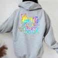 Tie Dye Out Second Grade Last Day Of School 2Nd Grade Women Oversized Hoodie Back Print Sport Grey