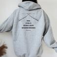 Uplifting Positive Message 'Travel Is Fatal To Prejudice' Women Oversized Hoodie Back Print Sport Grey