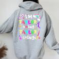 Youth I'm Taylor Doing Taylor Things Cute Girls Personalized Name Women Oversized Hoodie Back Print Sport Grey