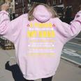 5 Things You Should Know About My Turtle Mom Grandma Women Oversized Hoodie Back Print Light Pink