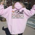 Ball Mom Leopard Tball Mom Mother's Day Women Oversized Hoodie Back Print Light Pink
