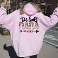 Ball Nana Mom Leopard Ball Mom Mother's Day Women Oversized Hoodie Back Print Light Pink