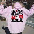 In My Baseball Mom Era Baseball Mama Women Women Oversized Hoodie Back Print Light Pink