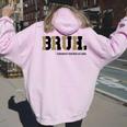 Bruh Formerly Known As Mom Leopard Mama For Mom Women Oversized Hoodie Back Print Light Pink